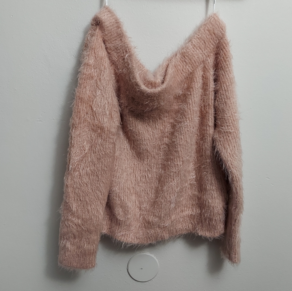 Fluffy Off The Shoulder Knit
